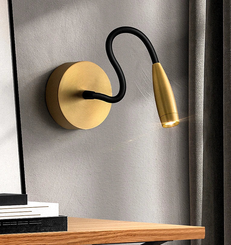Modern Gold Tube LED Wall Lamp for Living Room Decoration