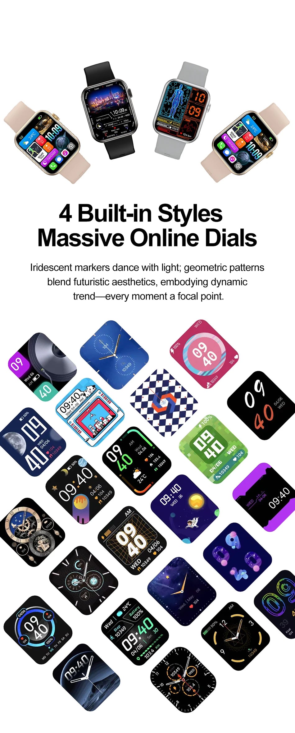 SmartWatch 2025 - Màn Lớn, Kết Nối Bluetooth