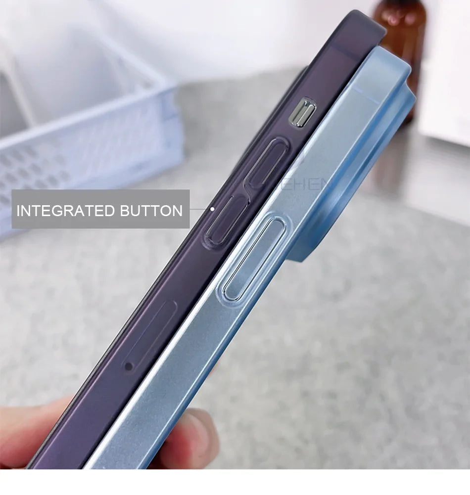 Ultra Thin 0.3mm Matte Transparent iPhone 17-16 Case