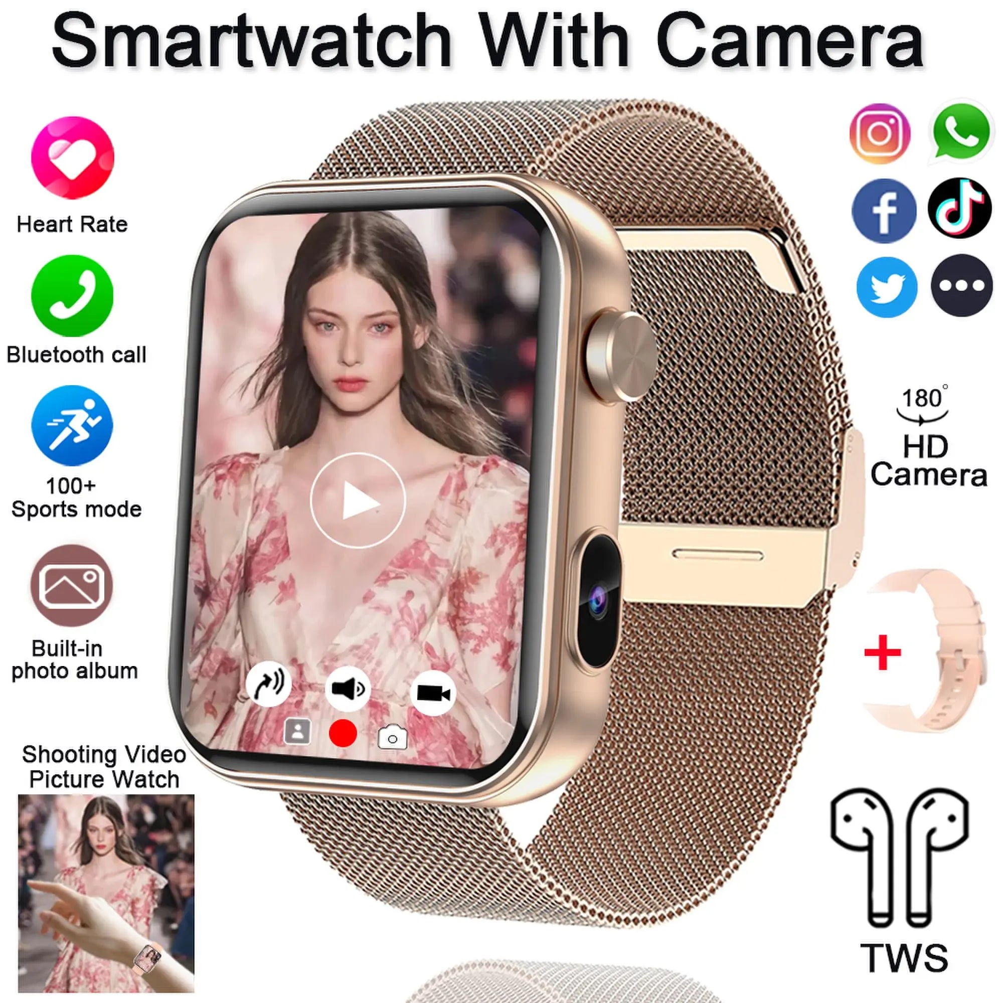Smart Watch 2025 Take Photos Call BT Sports