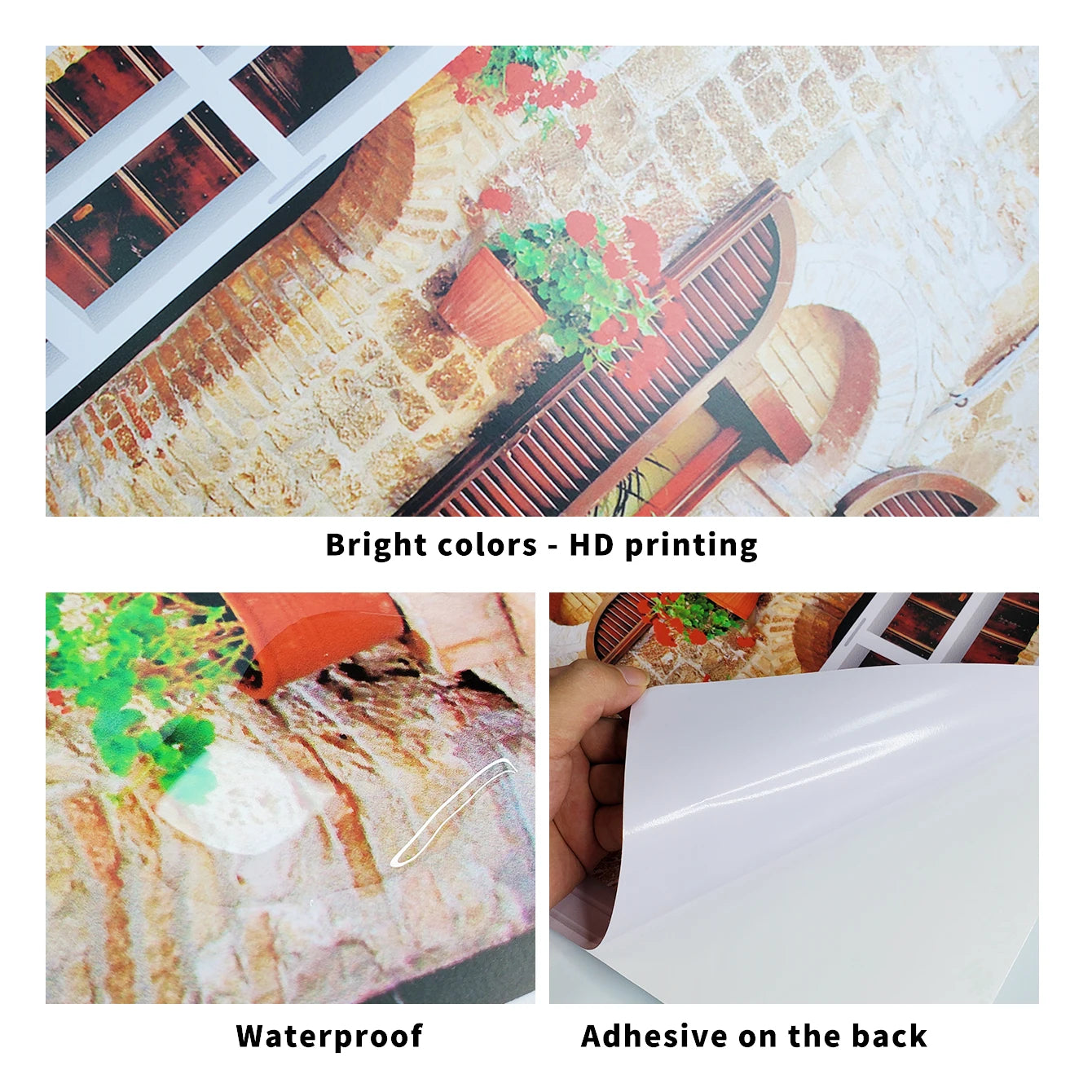 Creative Arch Wall Sticker Self-adhesive for Bedroom Living Room Porch Home Decoration Waterproof Wallpaper