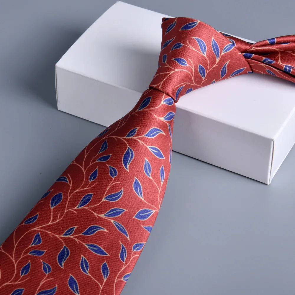 Cà vạt lụa cổ điển hoa 8cm - Quý ông lịch lãm