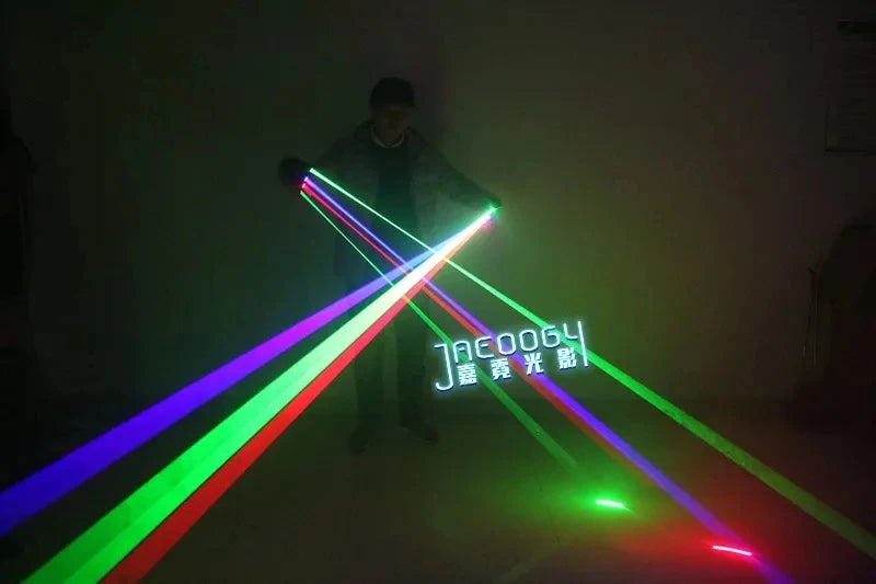 DJ Laser Gloves RGB 2in1 LED Stage Party Lights