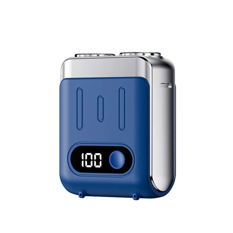 Mini Electric Smart Shaver Dual Blade Household Car Shaver Digital Display Rechargeable Shaver Powerful Beard Trimmer Tool