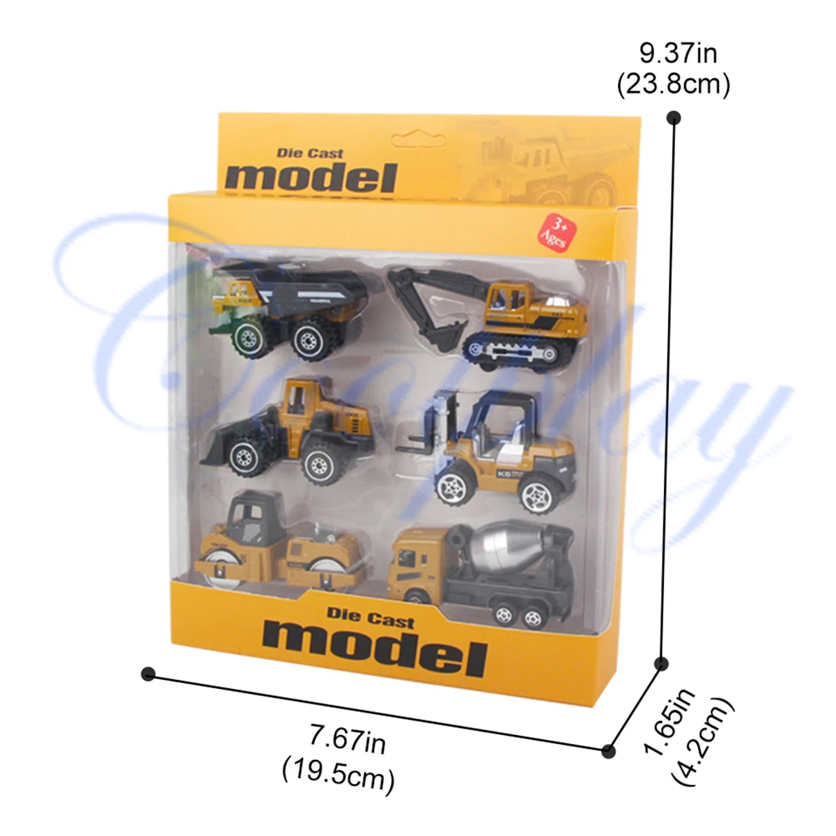 6 Xe Công Trình Hợp Kim - Đồ Chơi Kỹ Sư Cho Bé 3+ - Daisan Mart