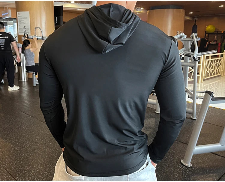 Men's Quick Dry Long Sleeve Sports T-Shirt