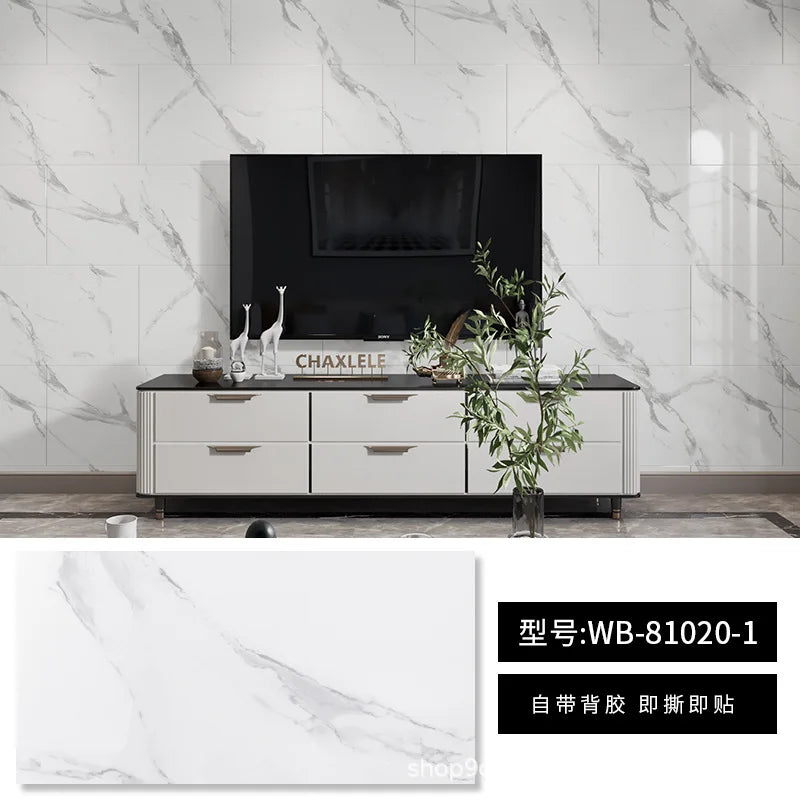 30X60CM SXP marble wood grain wall skirt entrance hall living room kitchen aluminum mold self-adhesive waterproof