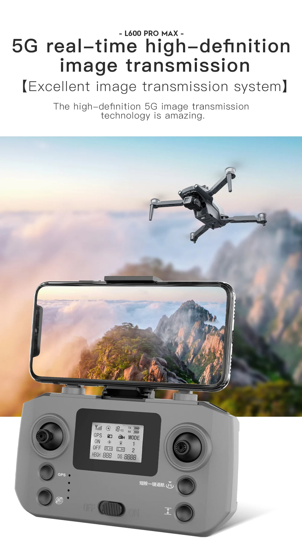 L600 Pro MAX/Pro GPS Drone 4K Professional HD Camera 3-axis gimbal Aerial 5G Wifi Obstacle Avoidance Brushless FPV RC Quadcopter