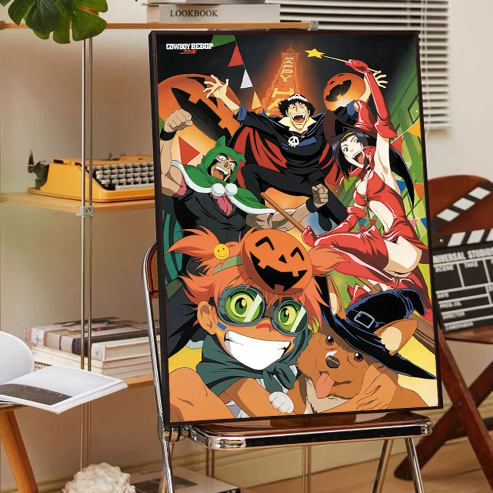Anime Cowboy Bebop Good Quality Prints and Posters Waterproof Paper Sticker Coffee House Bar Posters Wall Stickers