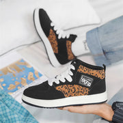 Men's Leopard Print Skater High Top Shoes