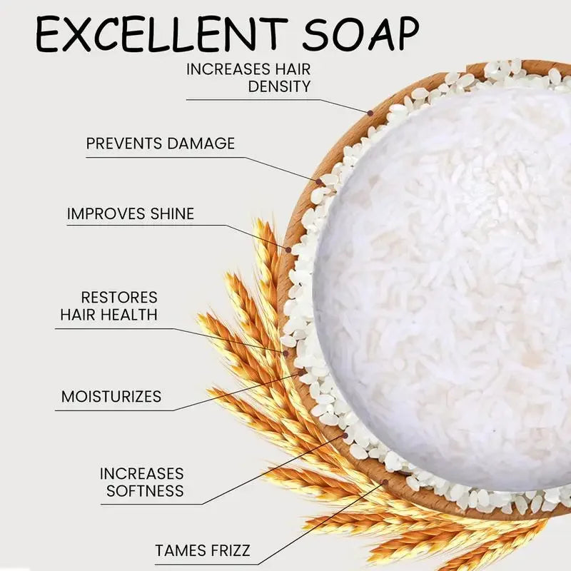 Organic Rice Shampoo Soap for Hair Loss Prevention