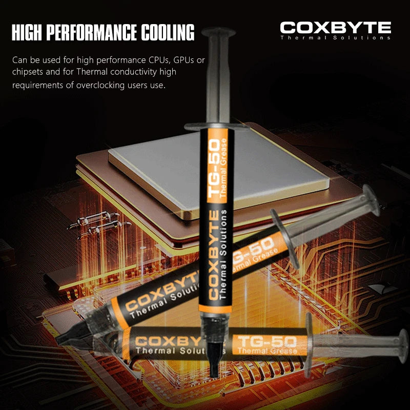 Coxbyte Thermal Paste 18.2W/mk for CPU Cooler AMD Intel Processor Computer Cooling Fan VGA GPU Compound Heatsink Plaster