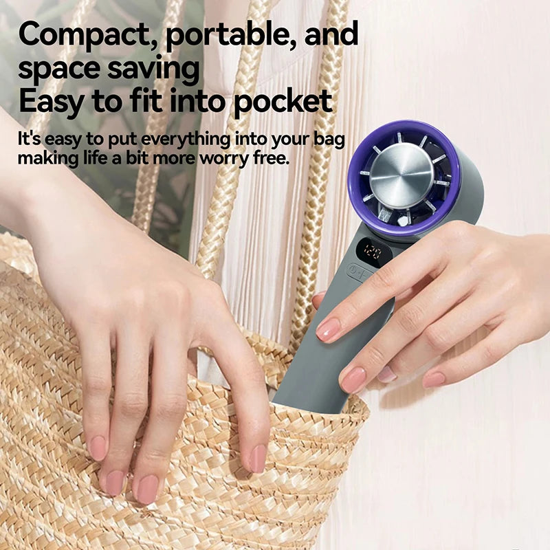 Xiaomi New Mini Handheld Fan 120 Speed ​​Portable Desktop Fans Instant Cooling with Ice Mode Rechargeable Stylish Fan for Women