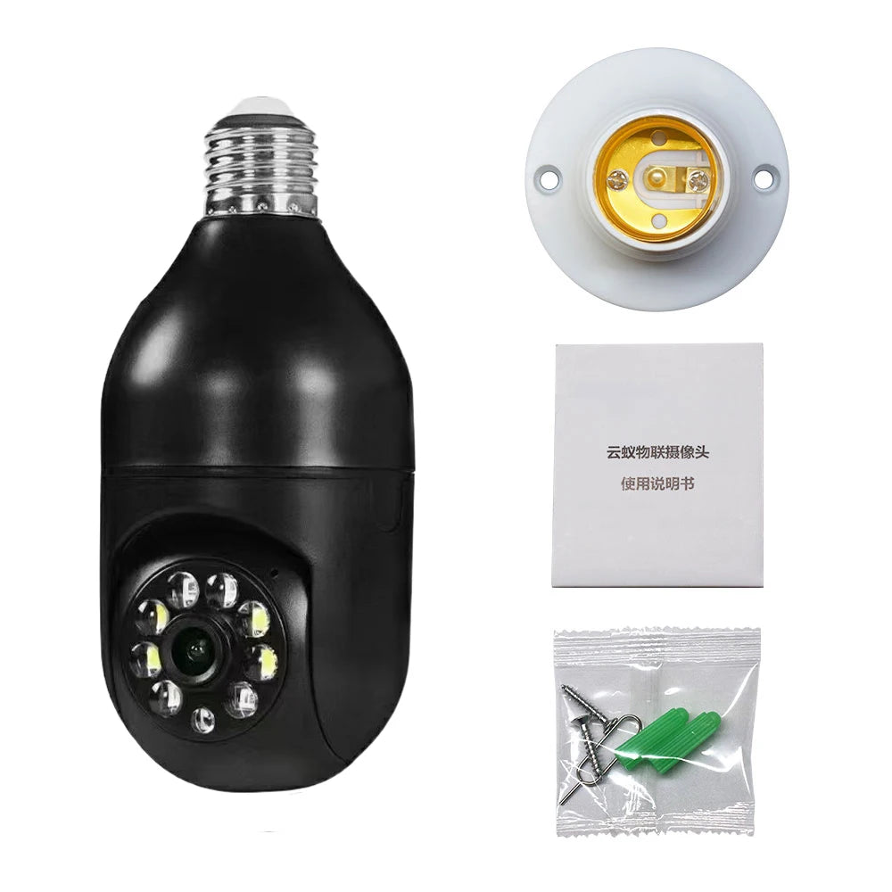 YI IOT 2.4G Wifi Bulb Camera 4MP Full Color Night Vision E27 IP Camera Two Way Audio Auto Tracking Smart Home Security Camera