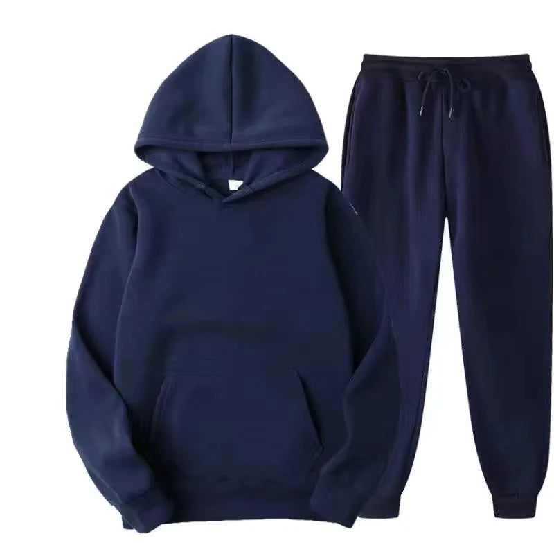 2-Piece Autumn Winter Active Unisex Sportswear Set