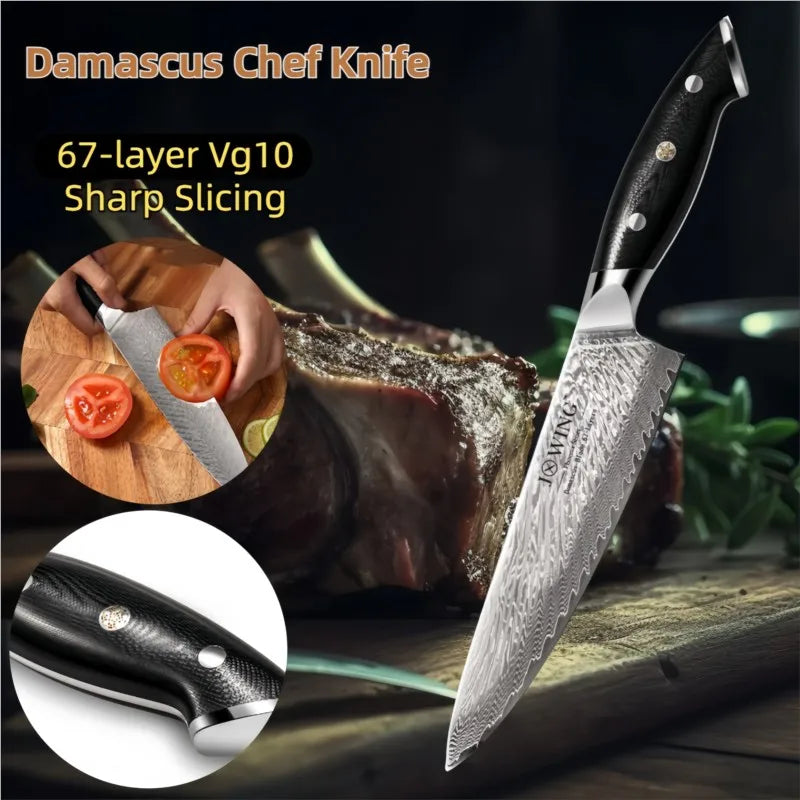 Sharp Kitchen Knife 67 Layers AUS-10 Damascus