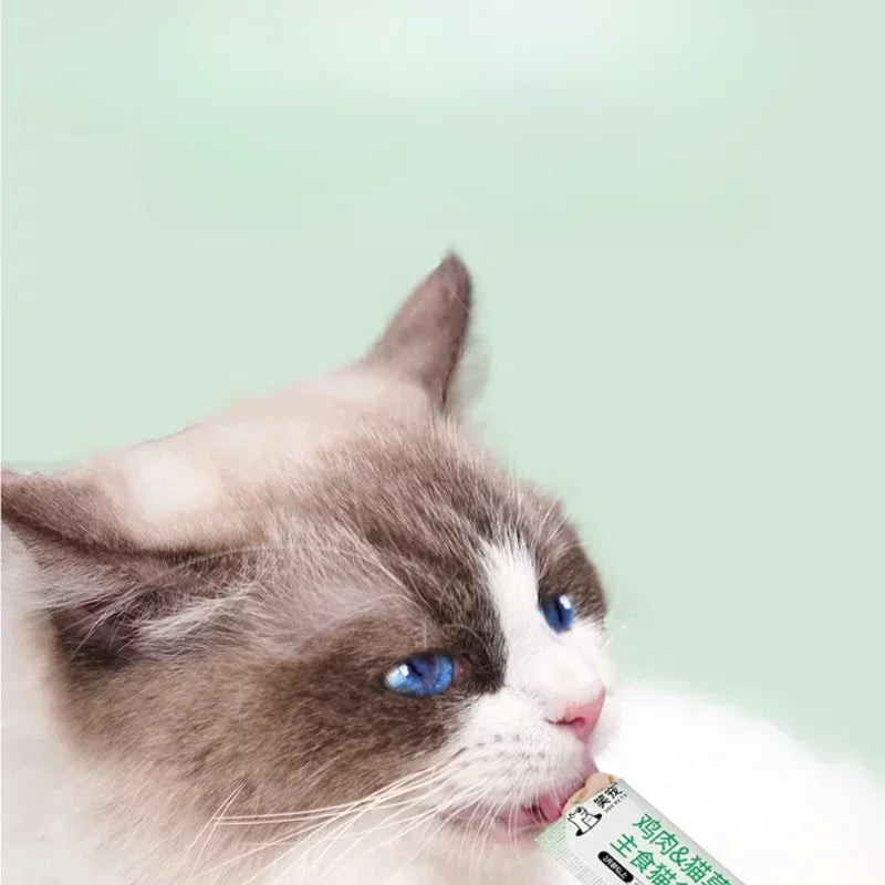 Cat Snack Rewards 50 Packs - Fresh Meat, Cat Grass, Nutrition