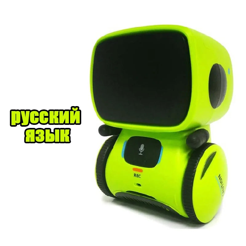 Emo Robot Intelligent Robots Russian & English & Spanish Version Voice & Touch control Toys Interactive Educational Children's G - Daisan Mart