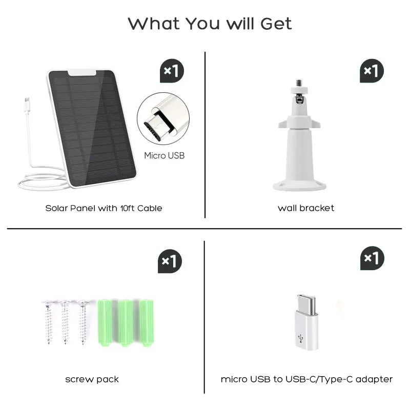 Tấm Pin Năng Lượng Mặt Trời Chống Nước Cho Camera