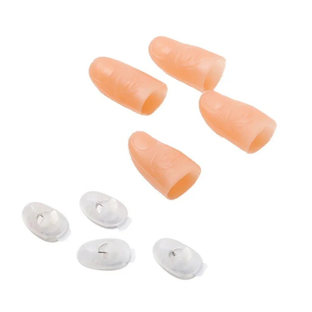 6/4/2Pcs Magic Thumb Light Party Favor Toys for Kids Adults Magic Finger Light Flashing Finger Sleeve Halloween Magic Props Gift