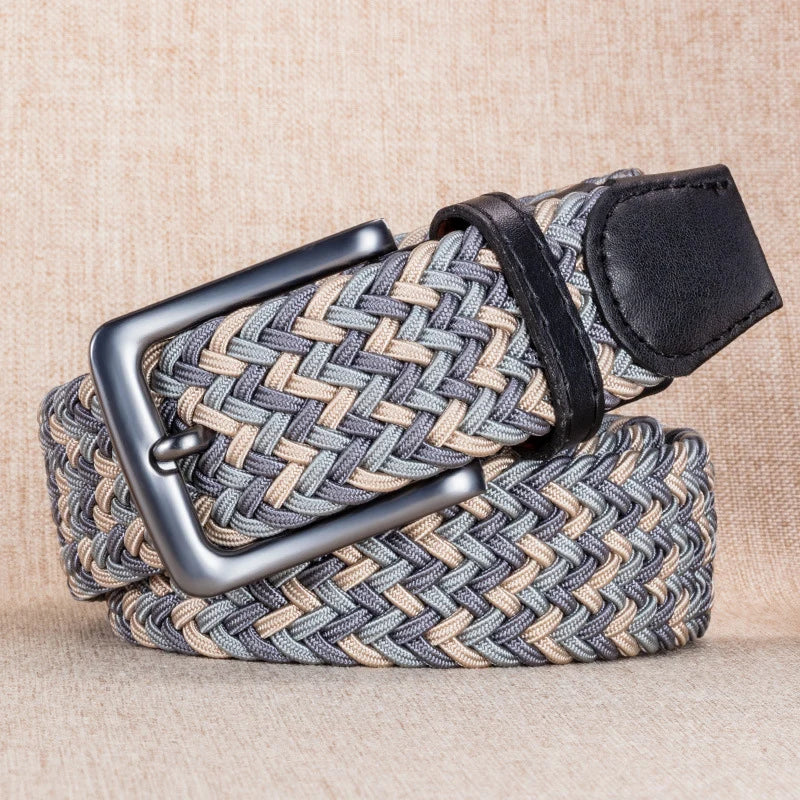 Thắt Lưng Nam Cao Cấp Vải Bố Phối Màu Khóa Kim Hợp Kim