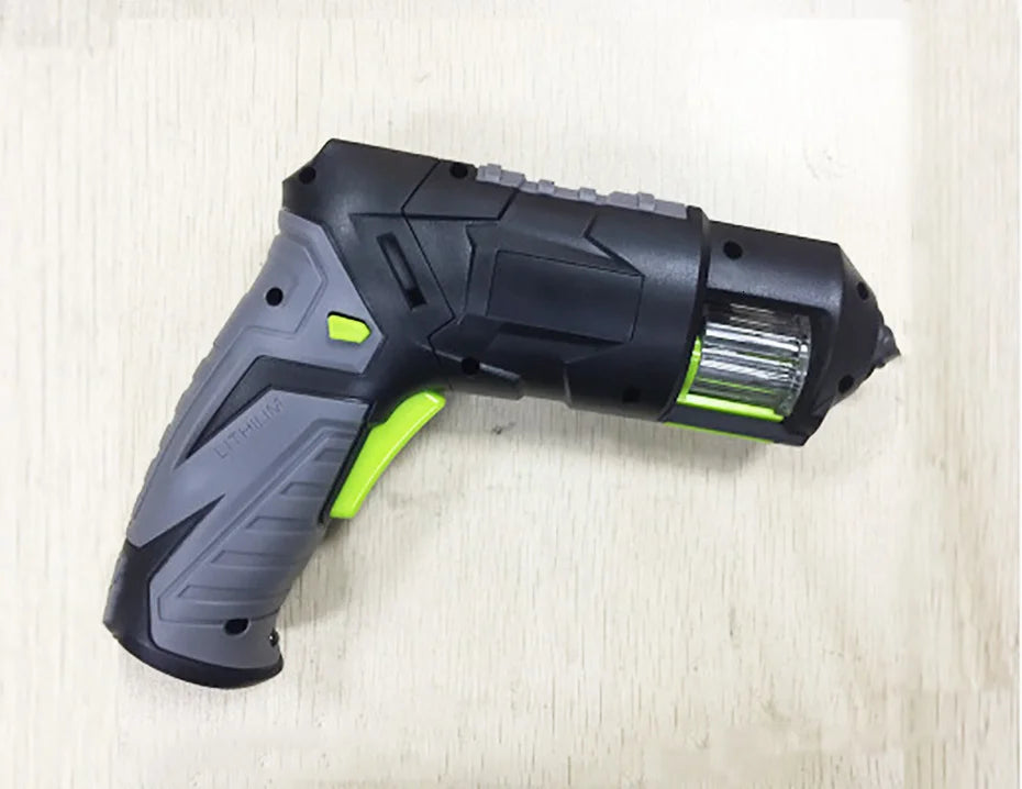Pistol design Mini Cordless Electric Screwdriver  rechargeable Lithium Battery with LED Lighting and Head for Home DIY for 7 PCS