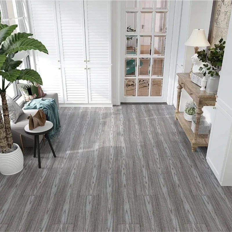 Peel and Stick Floor Tile Self Adhesive Vinyl Flooring Plank Waterproof DIY Wood Grain Wall Tile for Bedroom Kitchen Living Room