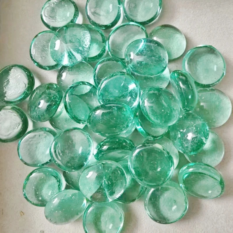 DIY Multicolored Round Glass Mosaic Beads 100g