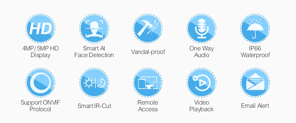 Techage H.265 4MP 5MP Adapter 48V POE Adapter Video IPC P2P CCTV Video