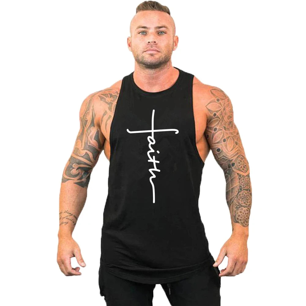 Men's Sleeveless Gym Sports T-Shirt, Breathable
