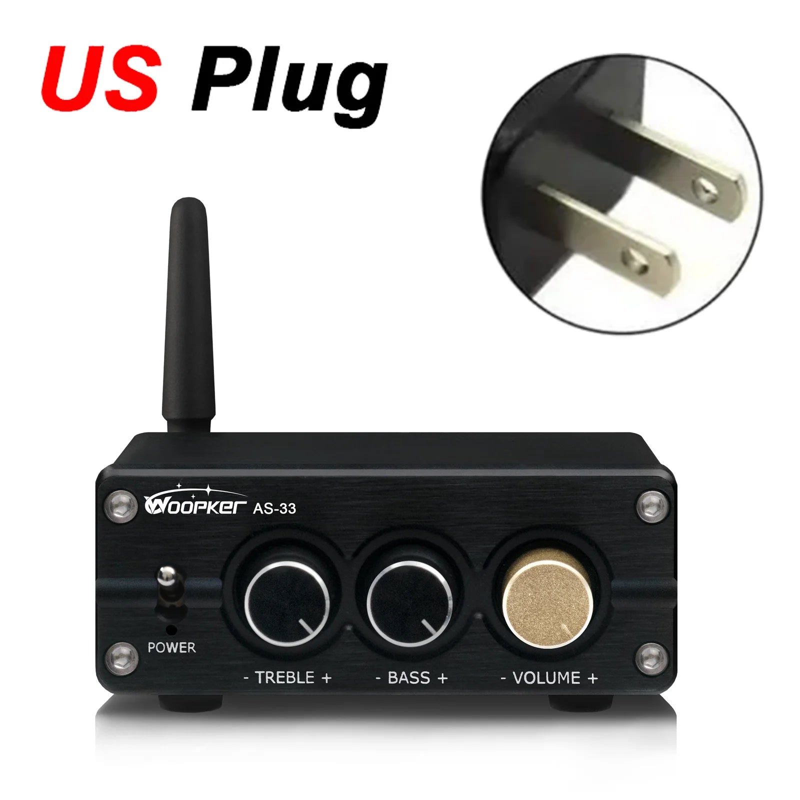 Ampli Woopker 100W 2.0 Bluetooth 5.0 Âm Bass Treble - Daisan Mart