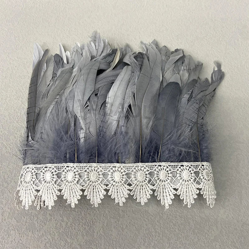 Natural Feather Sleeve Cuffs Gloves Party Cosplay Lace Wrist Cuffs Fur Sleeve Furry Accessories Carnival Stage Show Costume - Daisan Mart