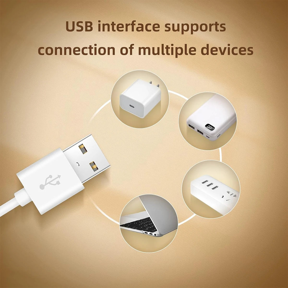 3-Color LED Reading Light USB Magnetic Strip Mounted on Cabinet 20-50cm