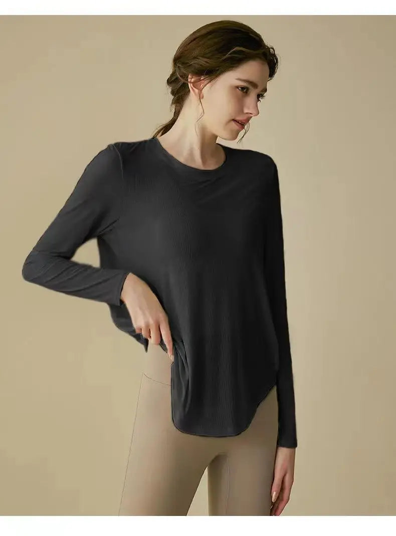 Women's Long Sleeve Gym Quick Dry Sports T-Shirt