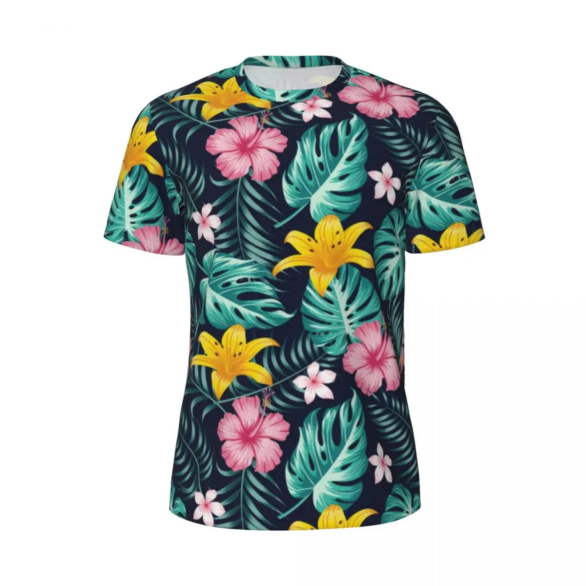 Áo Thun Nam Họa Tiết Lá Nhiệt Đới Màu Sắc Cá Tính