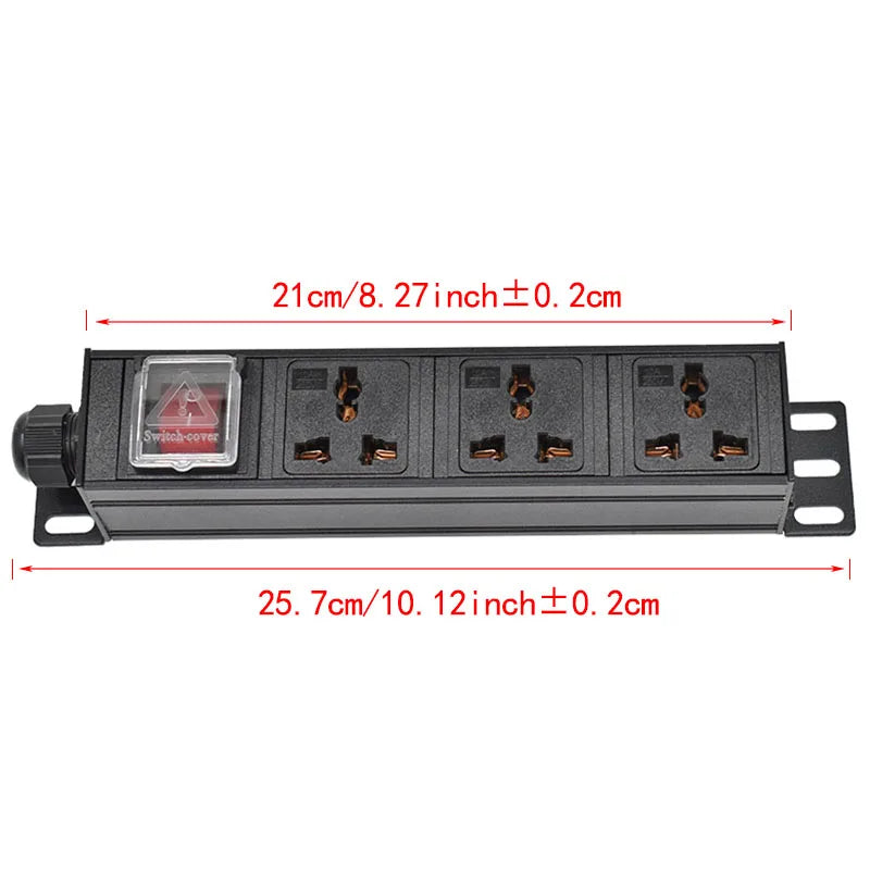 PDU Network Cabinet Rack Power Strip Distribution Outlet Units UK adaptation Universal Socket Compatible US AU Israel eu plug