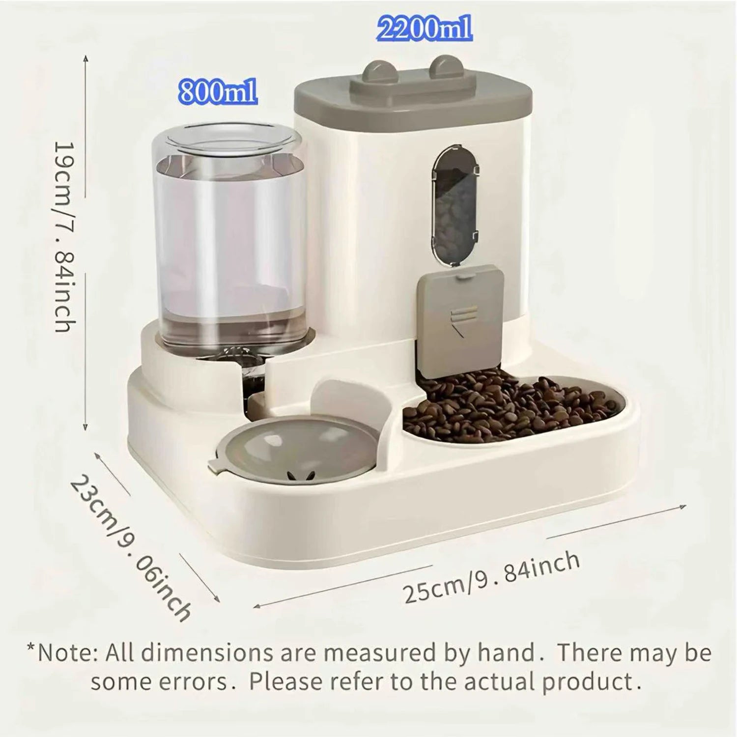 Automatic Dog Cat Feeder and Water Dispenser Gravity Food Feeder and Waterer Set with Pet Food Bowl Universal Pet Products - Daisan Mart