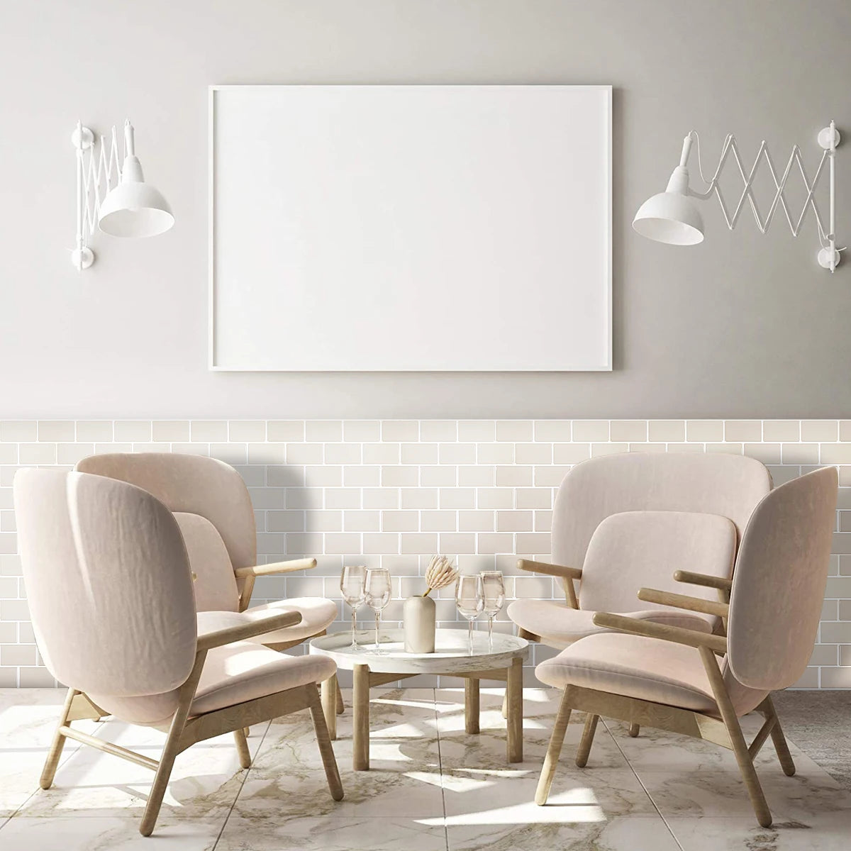 Vividtiles 3D Vinyl Waterproof Kitchen Backsplash Wall Sticker Peel and Stick Wallpaper Premium Strong Ahesive Tile Decals