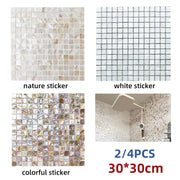 Natural Seashell Mosaic Tiles 30cm - Wall Decoration