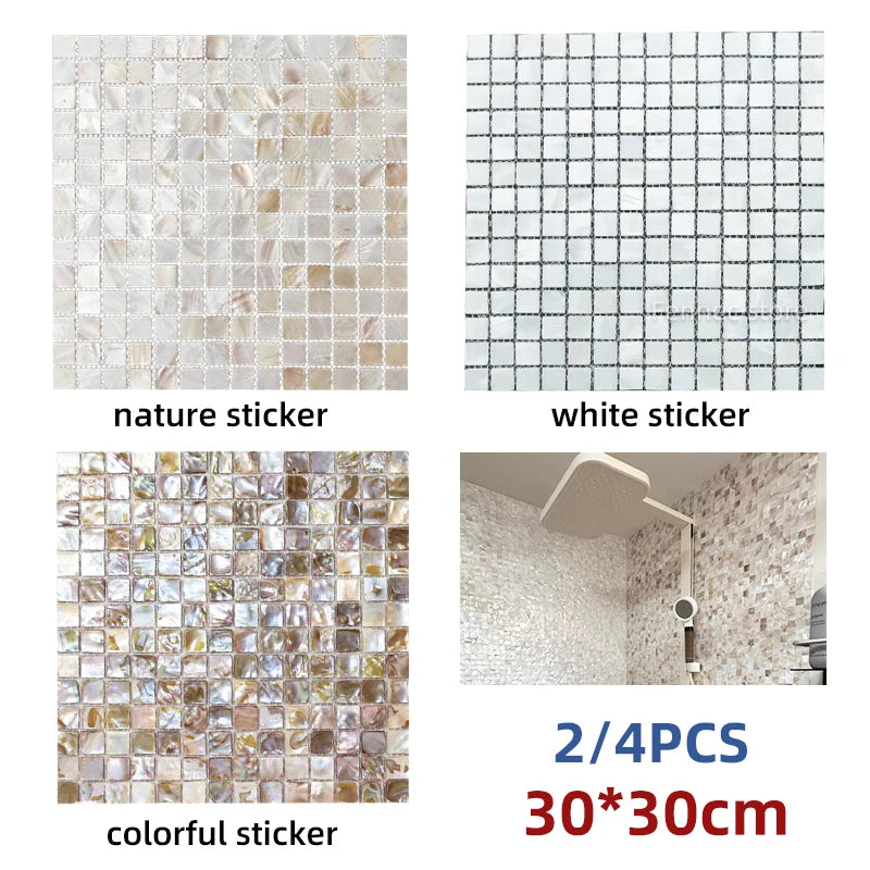 Gạch Mosaic Vỏ Sò Tự Nhiên 30cm - Trang Trí Tường