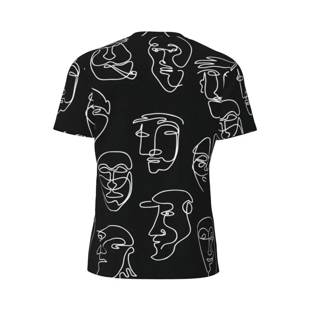 Stylish Mondrian Striped Men's Gym T-Shirt