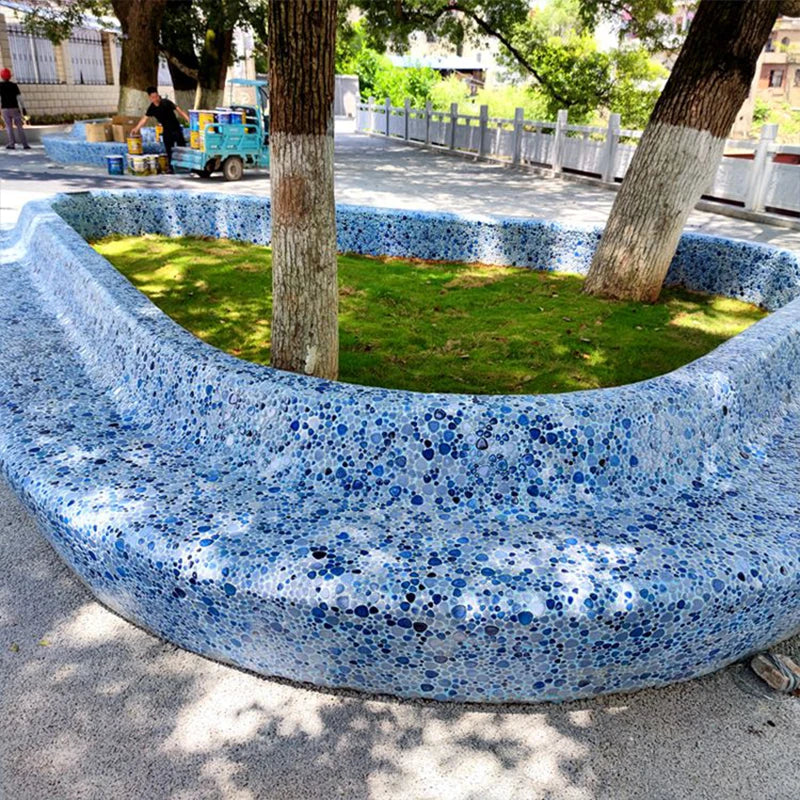 30x30cm Ceramic Pebble Mosaic Tiles Spa Pools Fish Ponds Bathrooms Anti-skid Wear-Resistant Floor Wall Decor Easy Cut Mesh Base