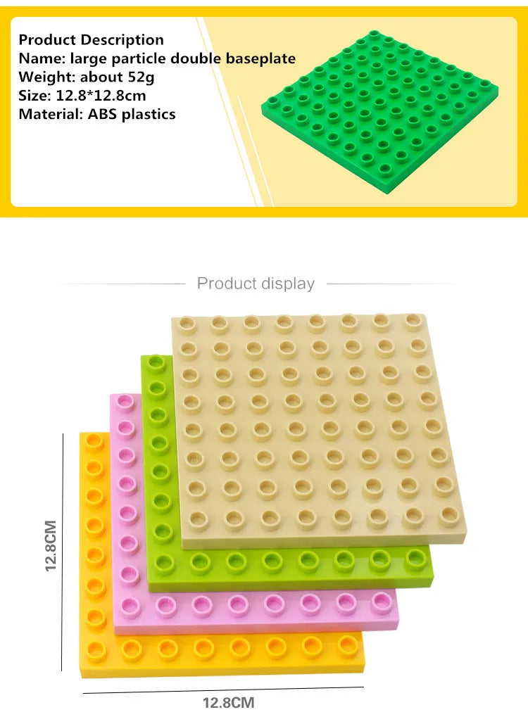 8*8 Dots Creative Large Particle Double Floors Building Blocks Base Plate DIY Bricks Baseplate Toys For Kids Christmas Gift