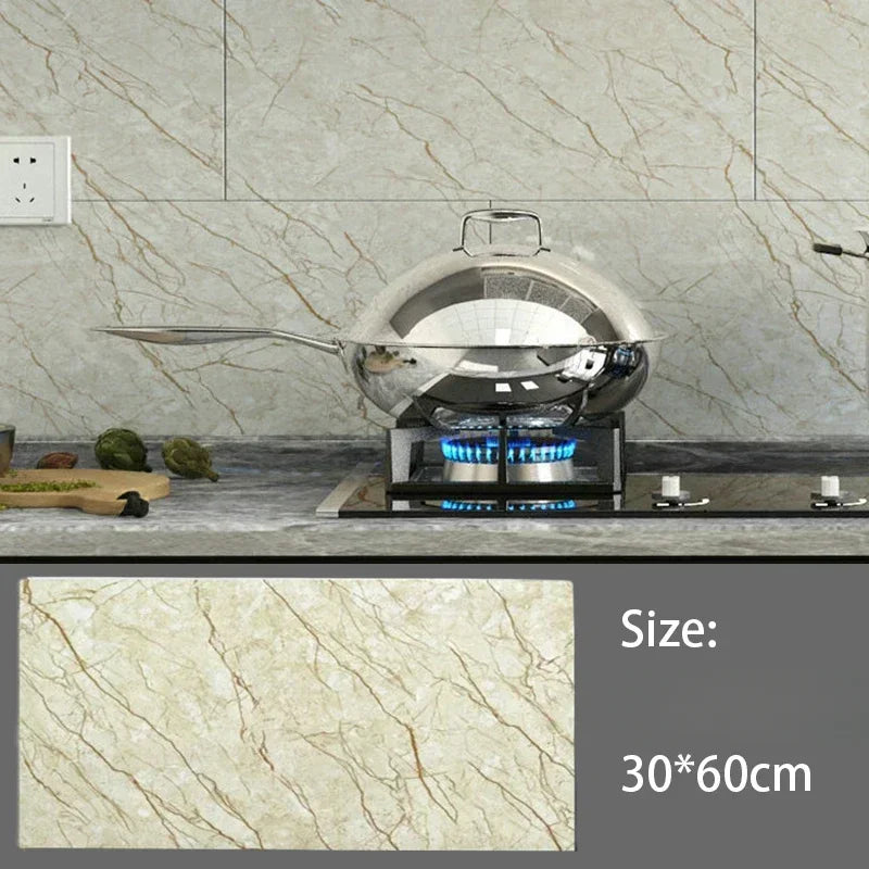Imitation Ceramic Tile Wall Sticker Wallpaper Self-adhesive 3D Wall Decoration Bathroom Waterproof Marble Kitchen Wall Stickers