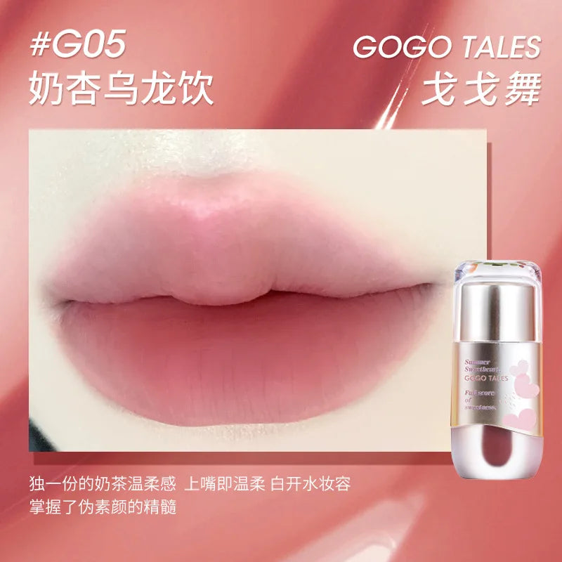 New GoGoTales Chubby Ding Water Mist Non-sticky Lip Gloss Matte Lip Glaze Watery Velvet Cheap Korean Lipsticks Cosmetics Makeups