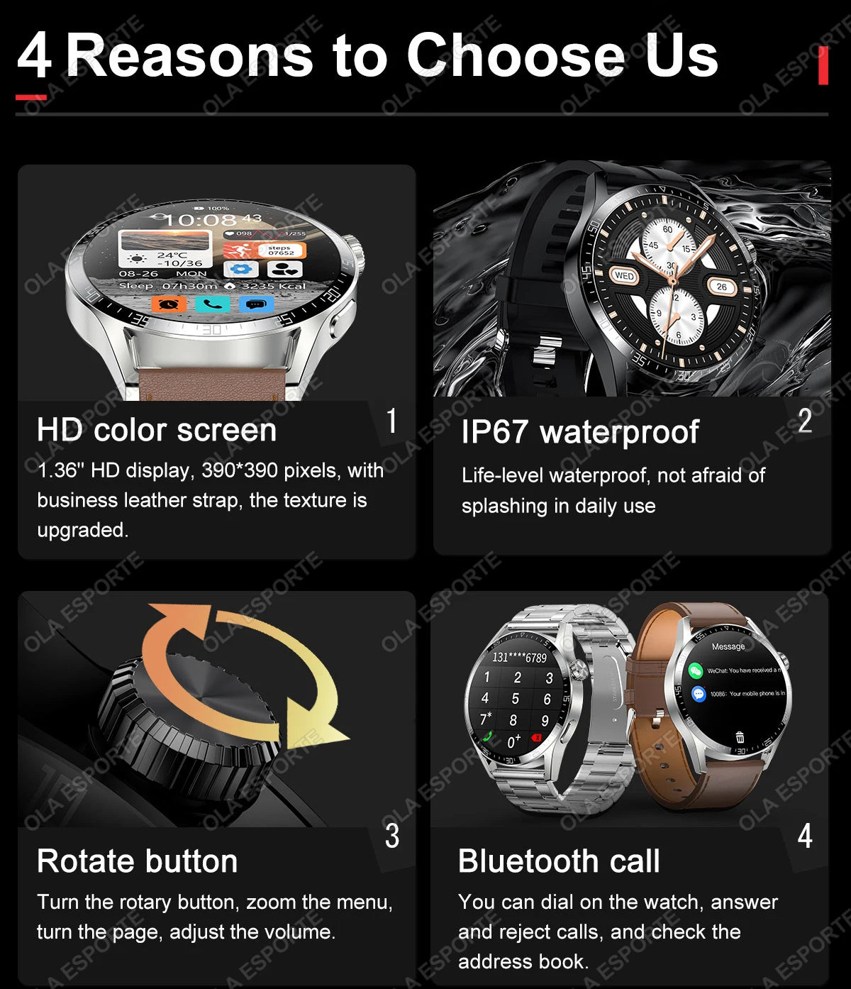 Đồng hồ thông minh 5 Pro 2025, màn HD, GPS, NFC, IP68