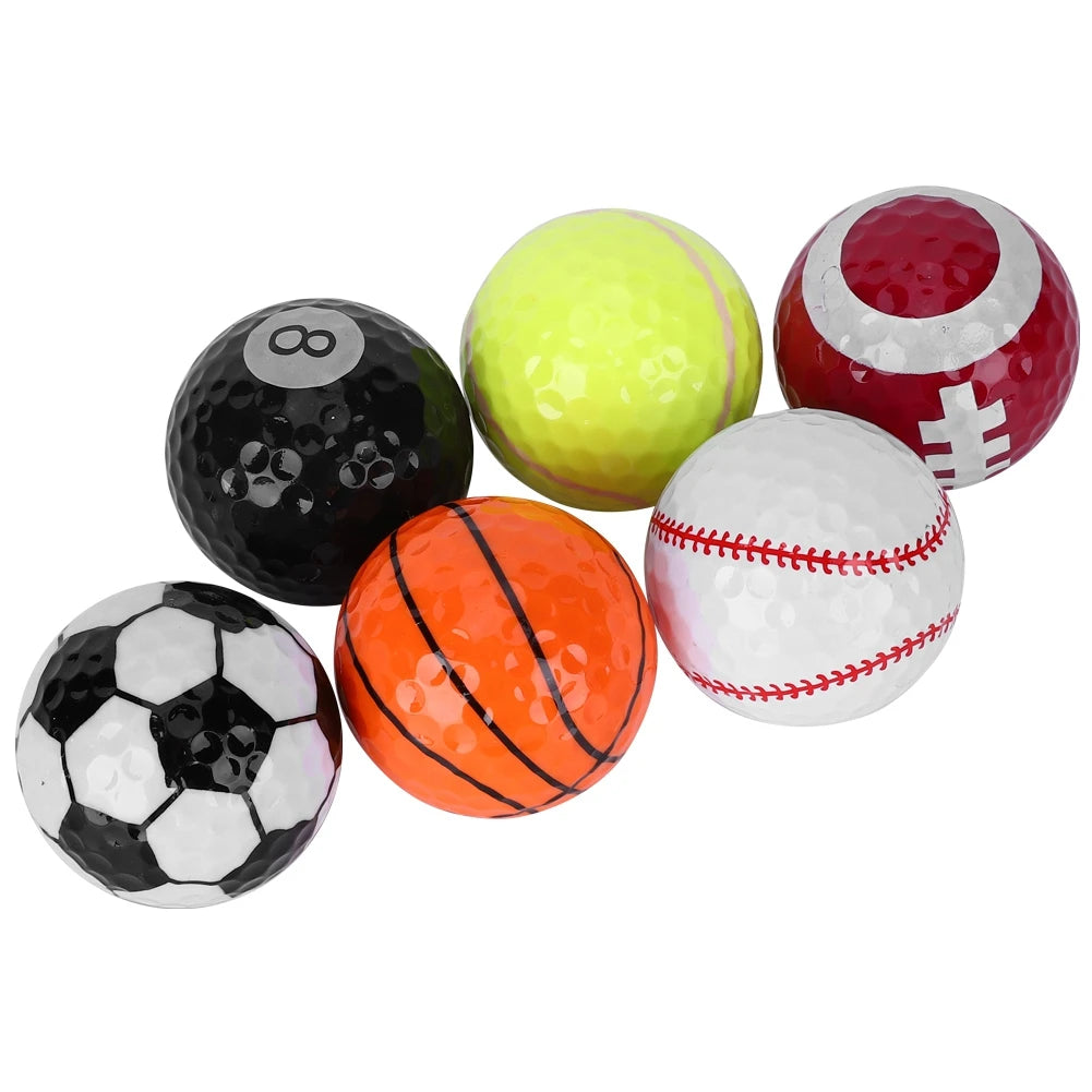 Set of 6 Portable Golf Balls for Convenient Practice &amp; Competition