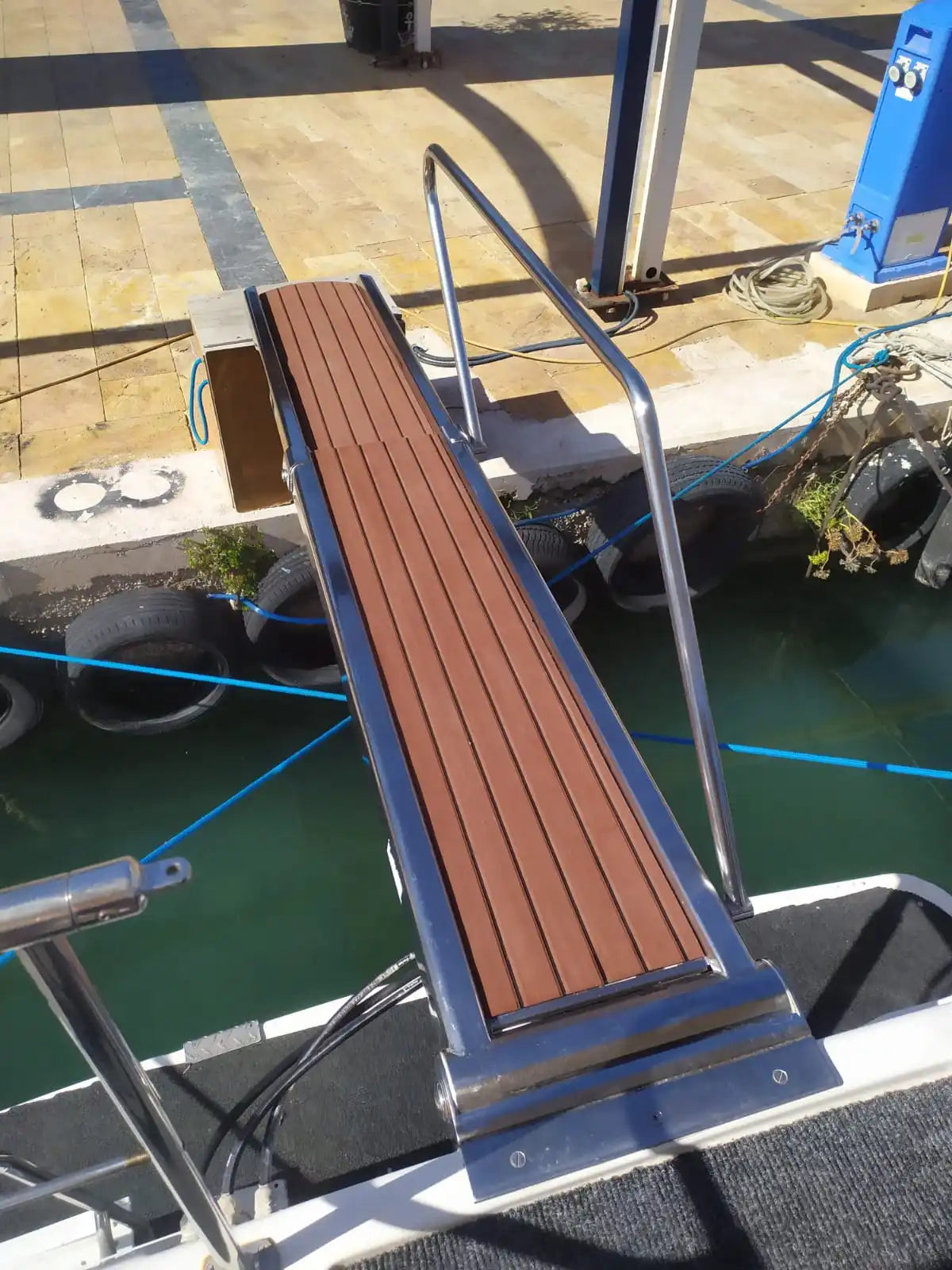 580x2400x5mm EVA Foam Faux Teak Boat Decking Mat Brown Deck Sheet Yacht Flooring Anti Skid Mat Self Adhesive Vehicle Pad - Daisan Mart