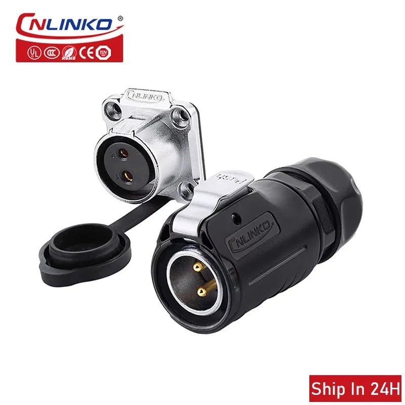 Durable Waterproof IP67 Industrial LED Connector