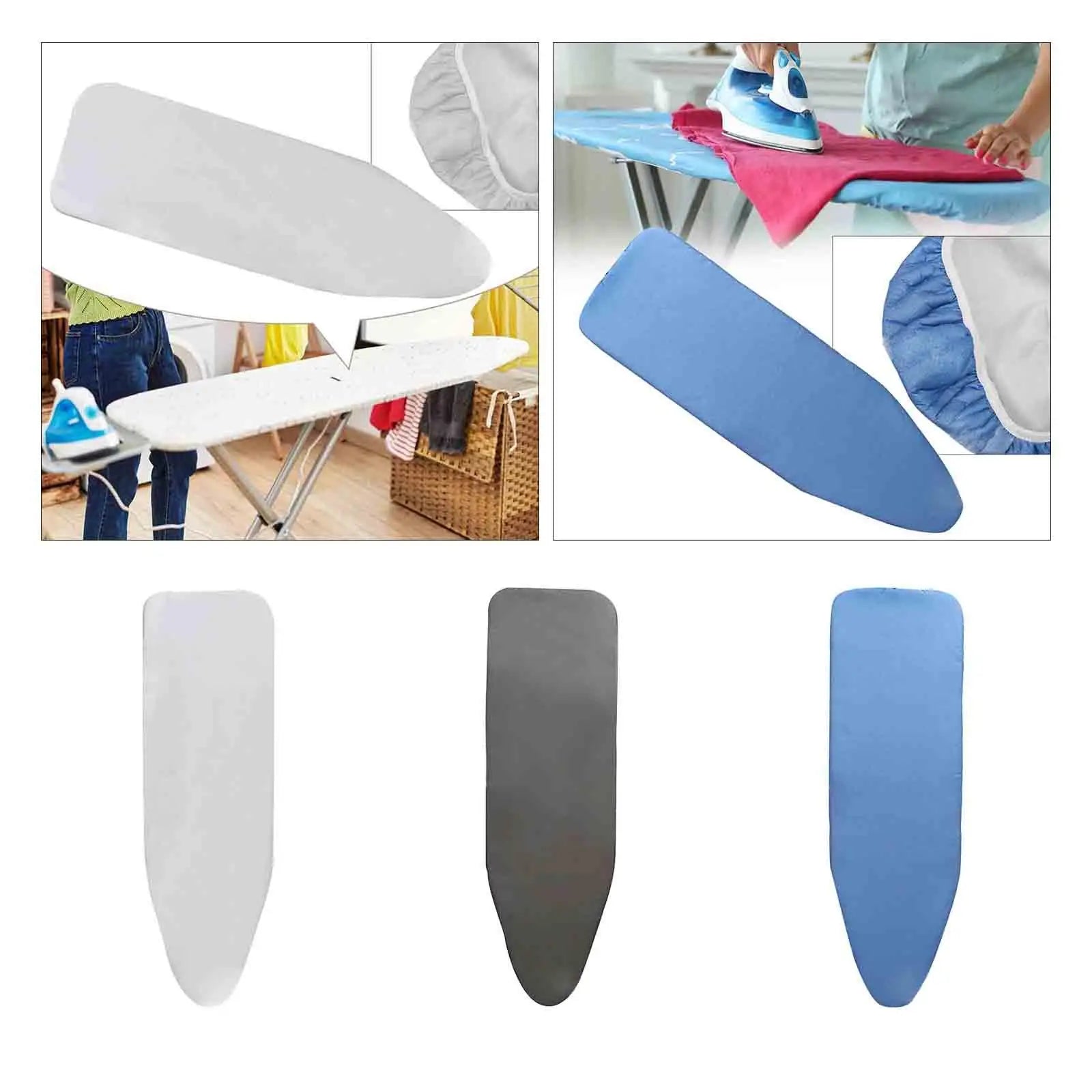 Ironing Board Cover Fits 54”x15" Board Travel Professional Heat Resistant Protects Delicate Fabrics Durable Iron Board Cover